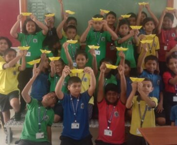 Hindi day – Boat making activity