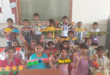 Diwali celebration -Toran making