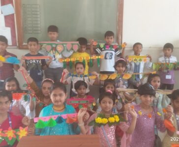 Diwali celebration -Toran making