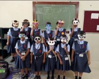 Animal mask making activity.