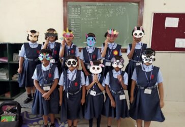 Animal mask making activity.
