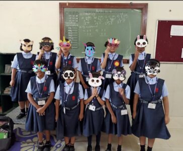 Animal mask making activity.