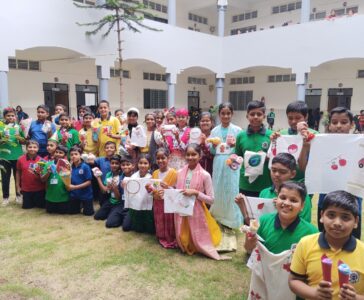 Embroidered or hand painted napkin or bouquets making activity