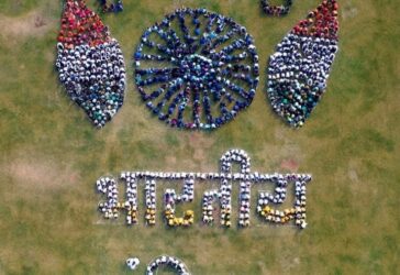 Makar Sankranti with theme of Bhartiya Sanvidhan